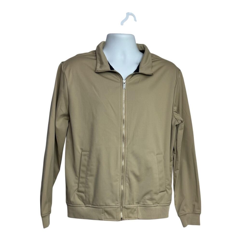 Zara man lightweight bomber jacket size large khaki‎